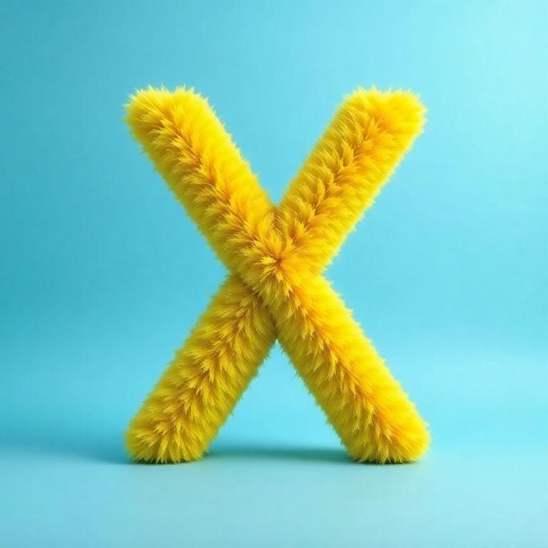 Yellow fur — letter X