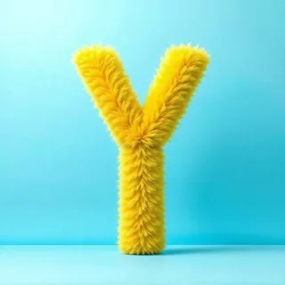 Yellow fur — letter Y