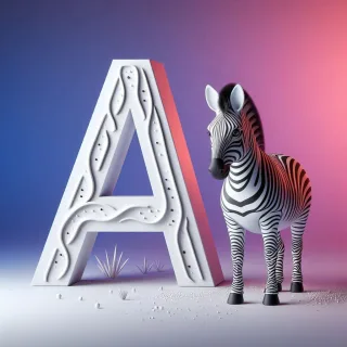 Zebra 2 — letter A