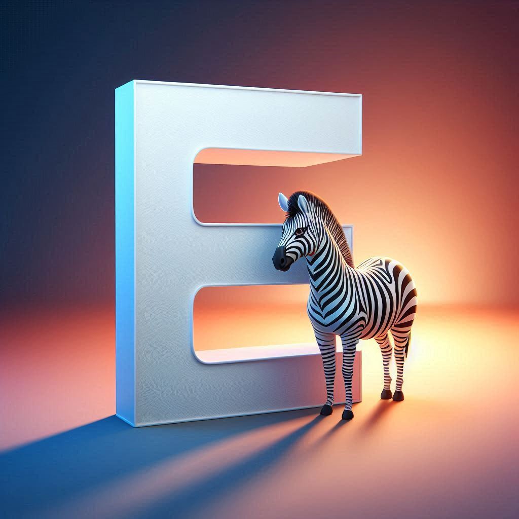 Zebra 2 — letter E
