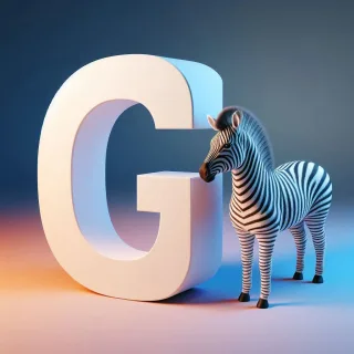 Zebra 2 — letter G (variant 2)