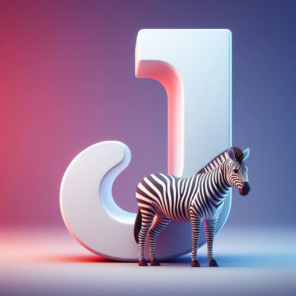 Zebra 2 — letter J (variant 2)