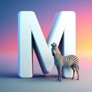 Zebra 2 — letter M
