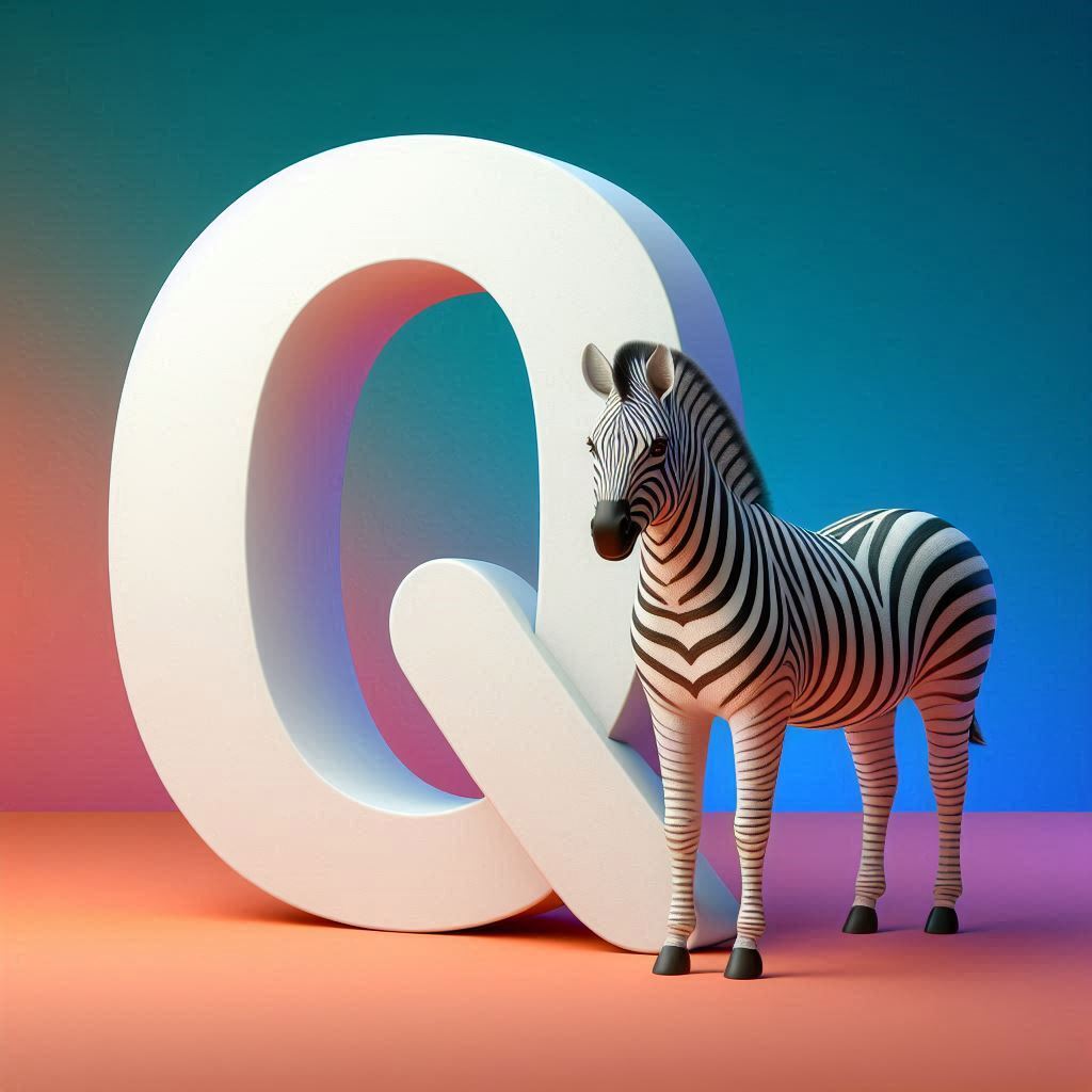 Zebra 2 — letter Q