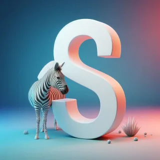 Zebra 2 — letter S (variant 2)