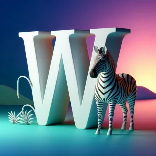Zebra 2 — letter W