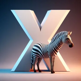 Zebra 2 — letter X (variant 2)