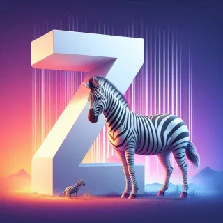 Zebra 2 — letter Z (variant 2)