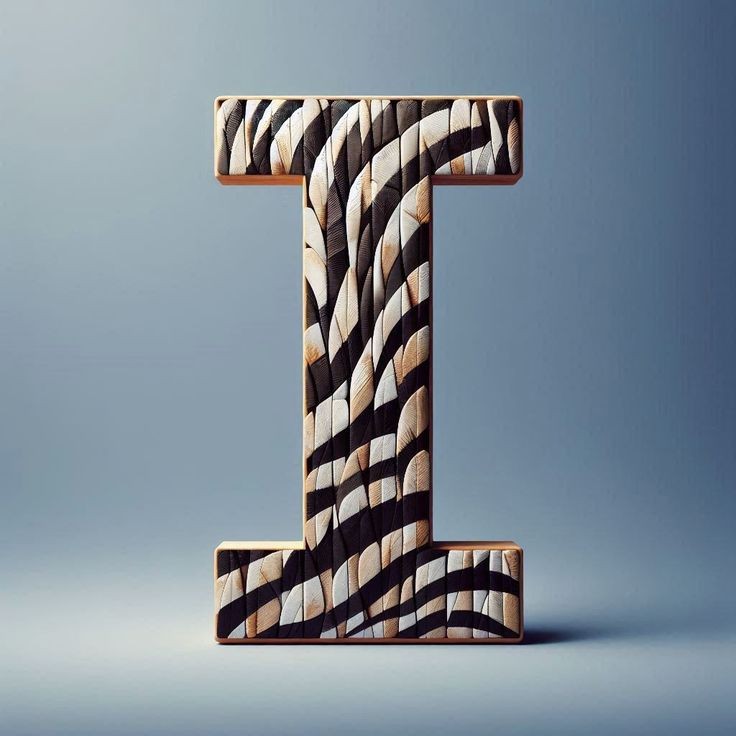 Zebra leather — letter I