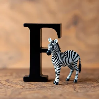Zebra — letter F