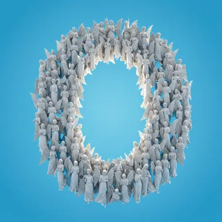 Angel — litera O (wariant 2)