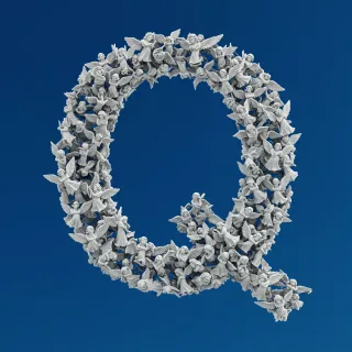 Angel — litera Q (wariant 2)