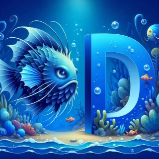 Anglerfish — litera D (wariant 2)
