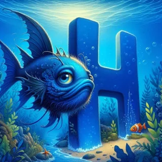 Anglerfish — litera H (wariant 2)