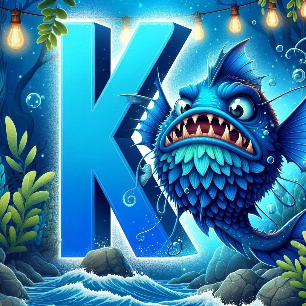 Anglerfish — litera K (wariant 2)