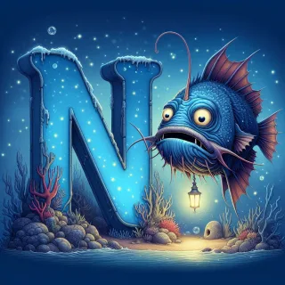 Anglerfish — litera N (wariant 2)