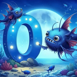 Anglerfish — litera O (wariant 2)