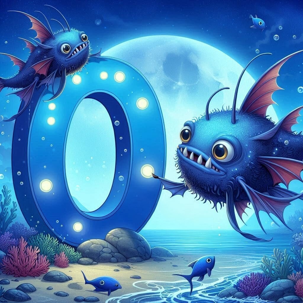 Anglerfish — litera O (wariant 2)