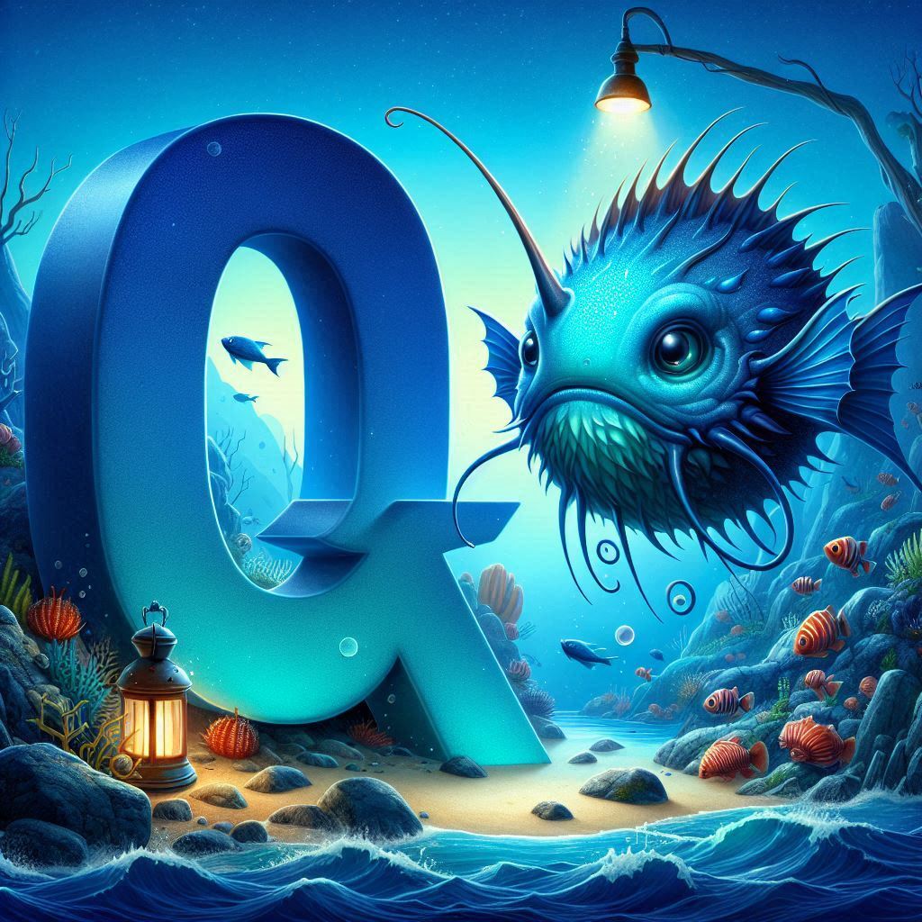 Anglerfish — litera Q (wariant 2)