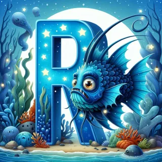 Anglerfish — litera R (wariant 2)