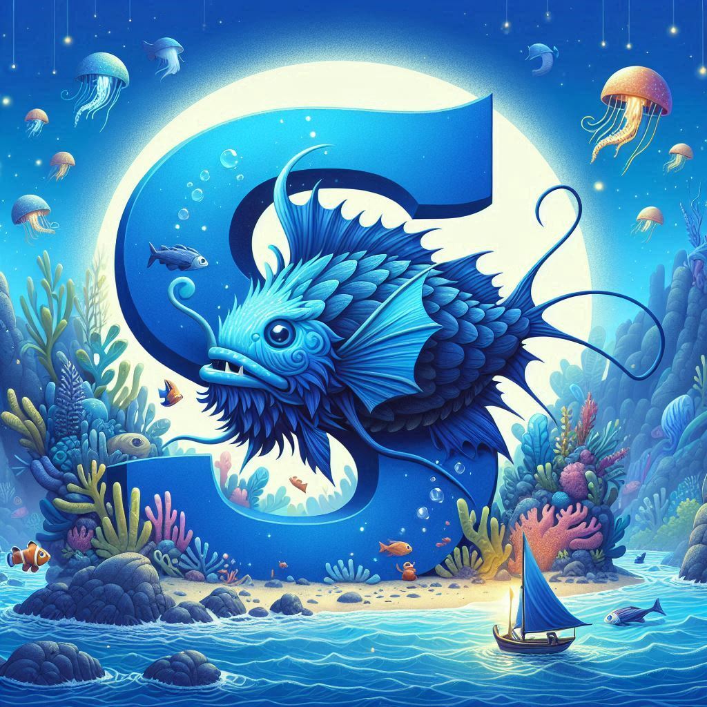 Anglerfish — litera S (wariant 2)