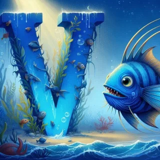 Anglerfish — litera V (wariant 2)
