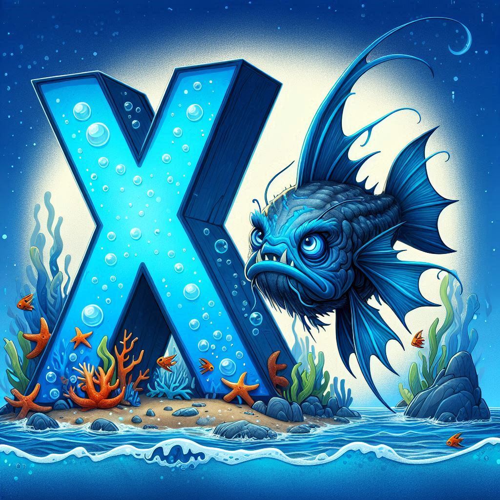 Anglerfish — litera X (wariant 2)