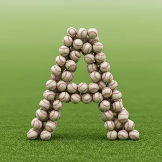 Baseballs — litera A (wariant 2)