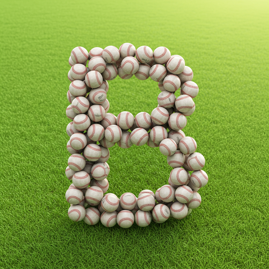 Baseballs — litera B (wariant 2)