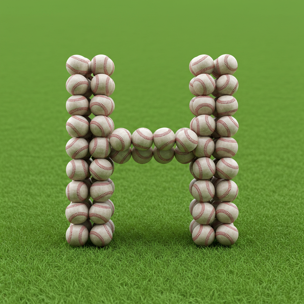 Baseballs — litera H (wariant 2)