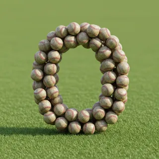 Baseballs — litera O