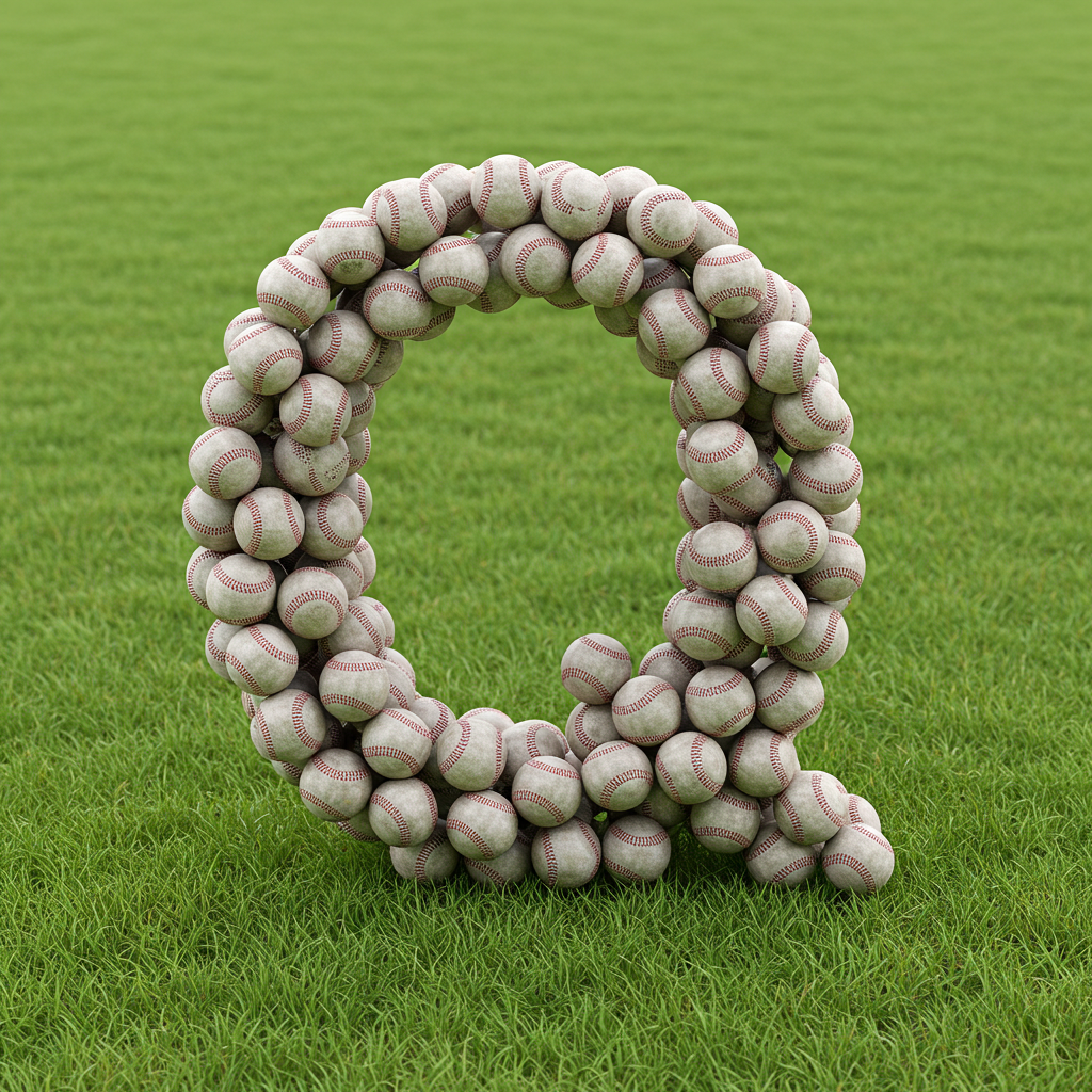 Baseballs — litera Q (wariant 2)