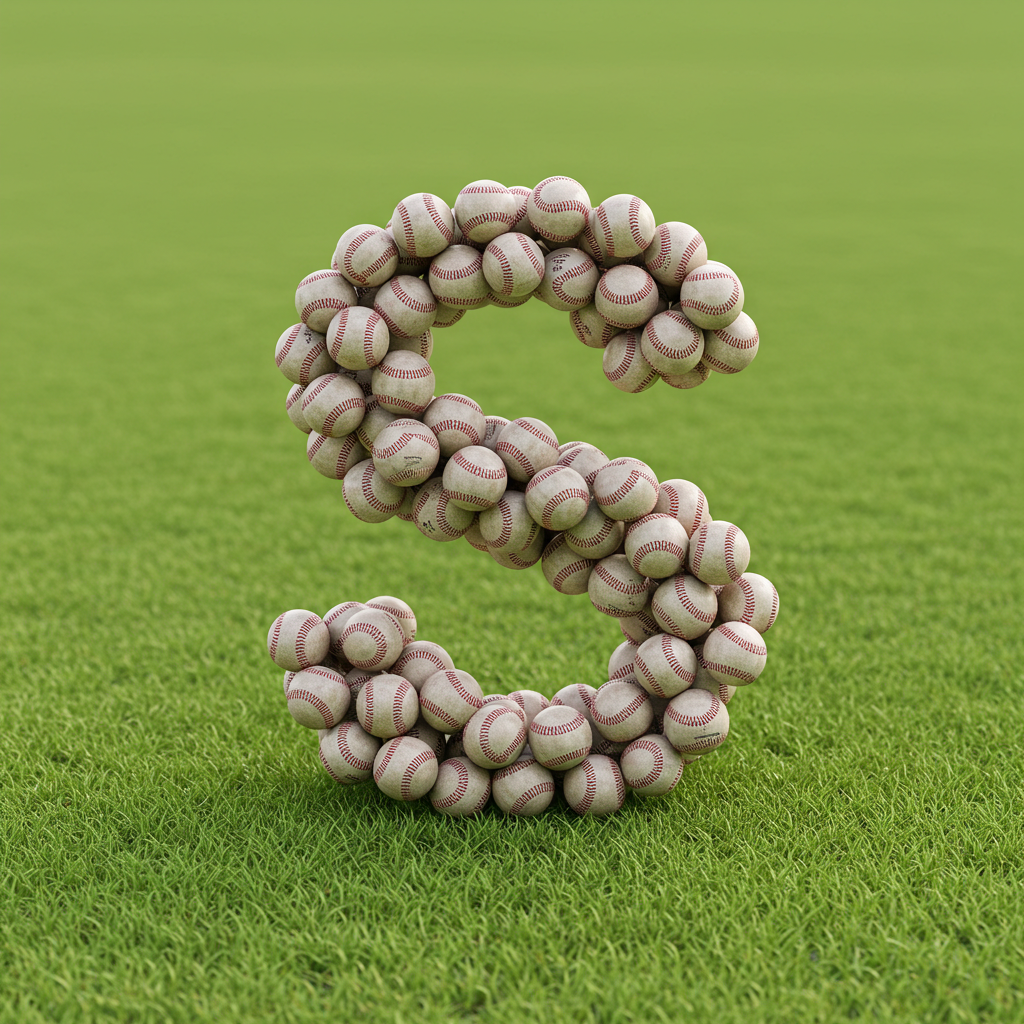 Baseballs — litera S (wariant 2)