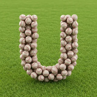 Baseballs — litera U (wariant 2)