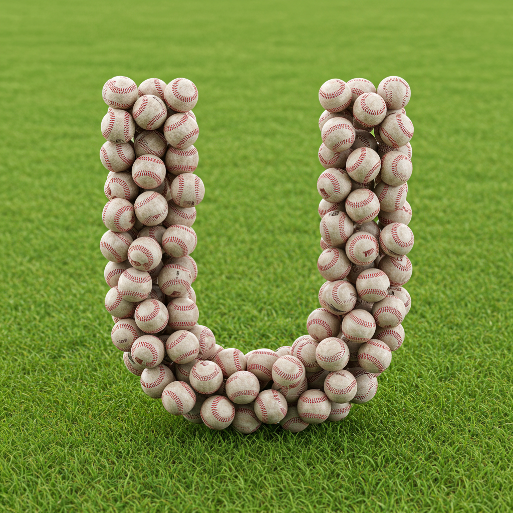 Baseballs — litera U (wariant 2)