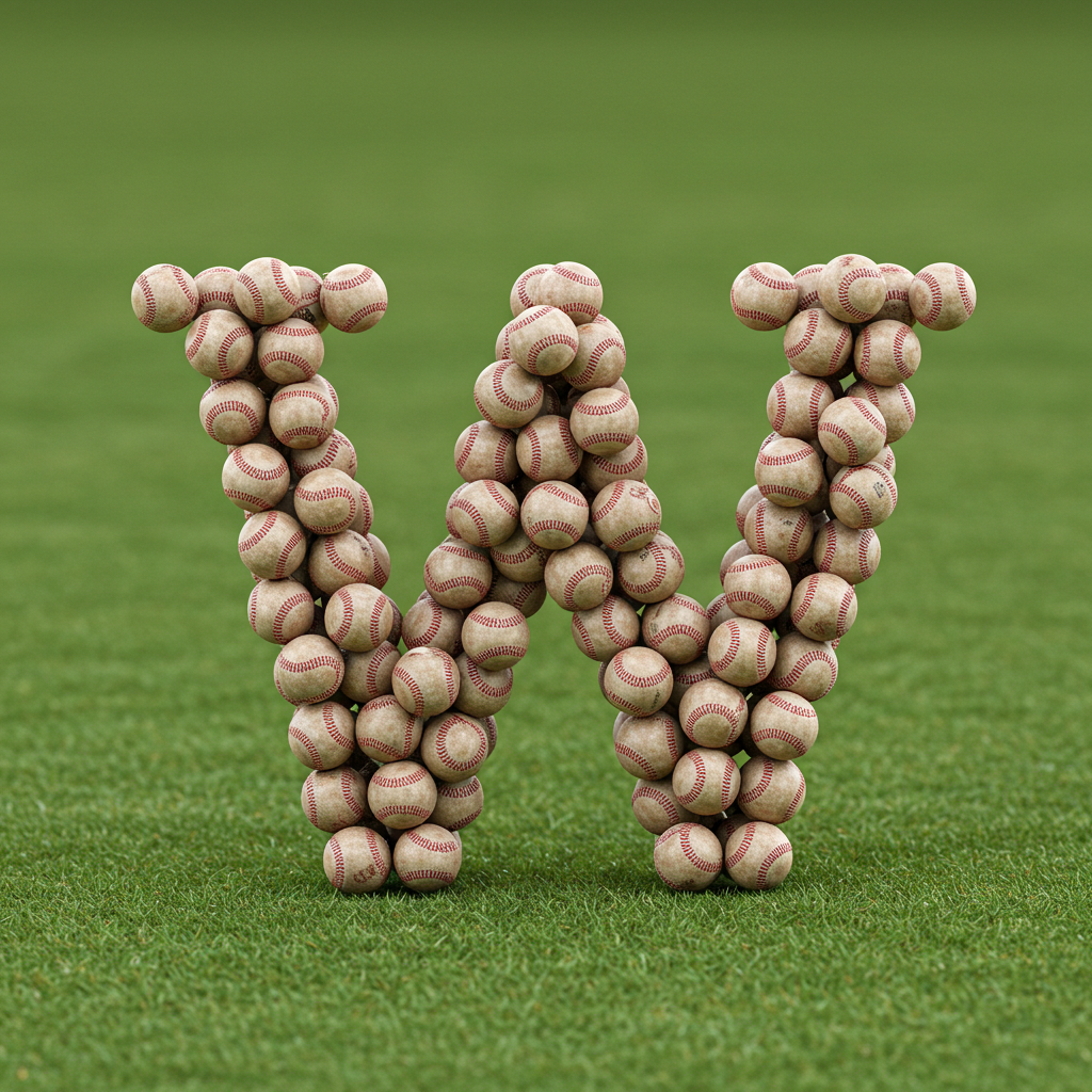 Baseballs — litera W