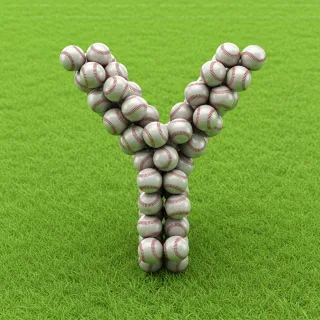 Baseballs — litera Y (wariant 2)