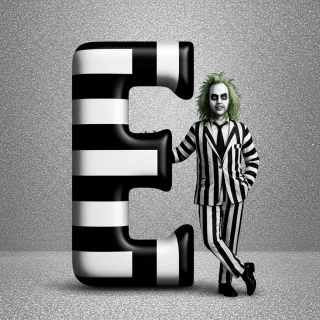 Beetlejuice — litera E (wariant 2)