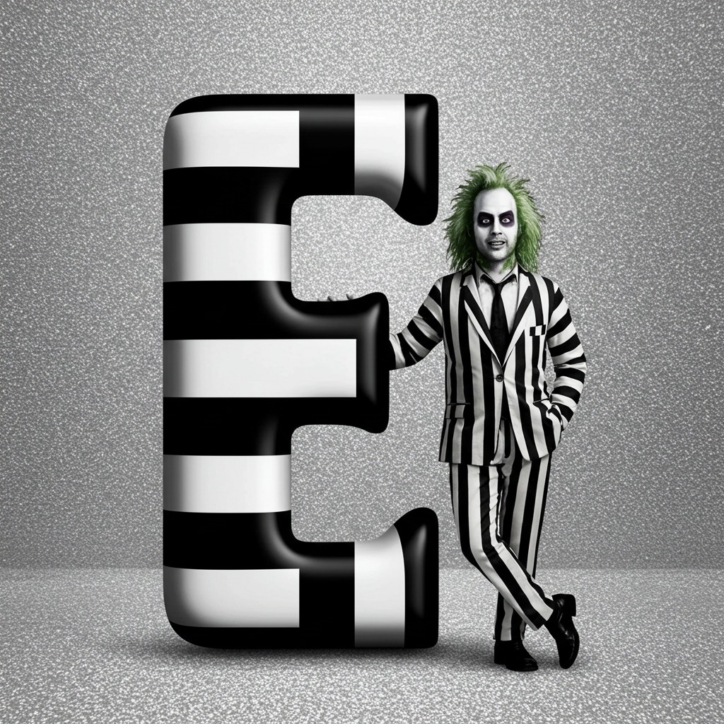 Beetlejuice — litera E (wariant 2)