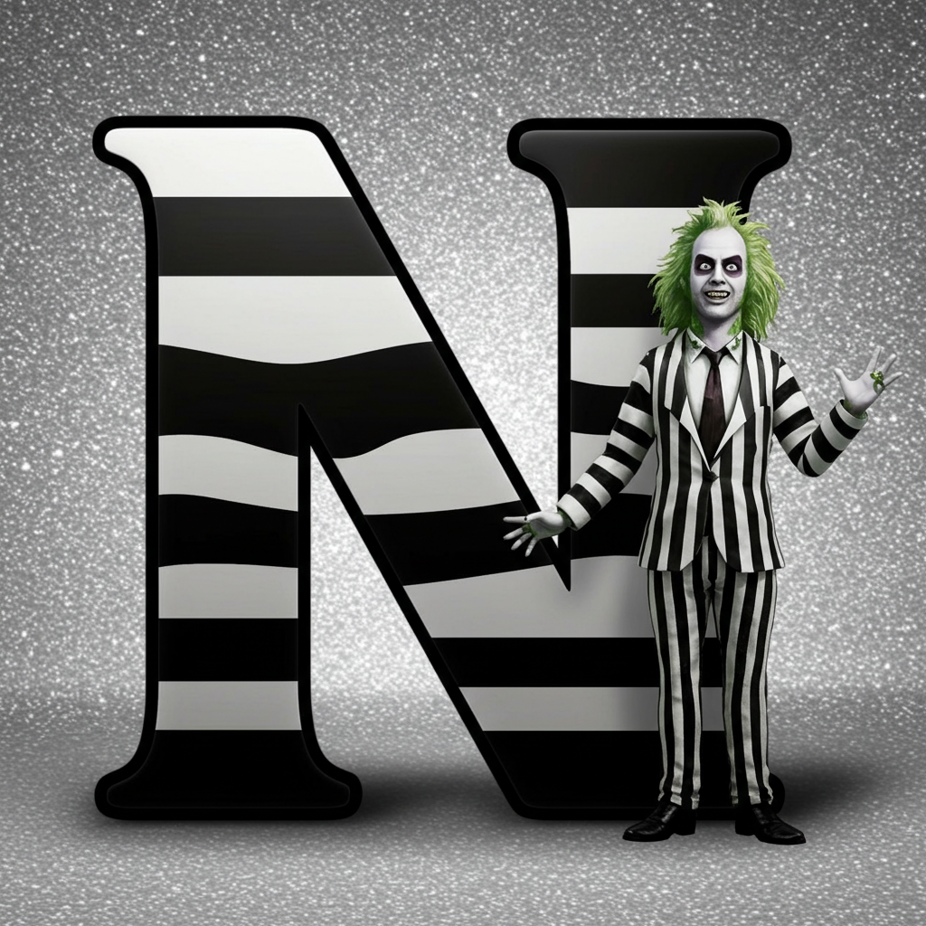 Beetlejuice — litera N (wariant 2)
