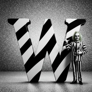 Beetlejuice — litera W (wariant 2)