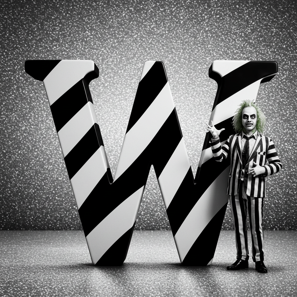 Beetlejuice — litera W (wariant 2)