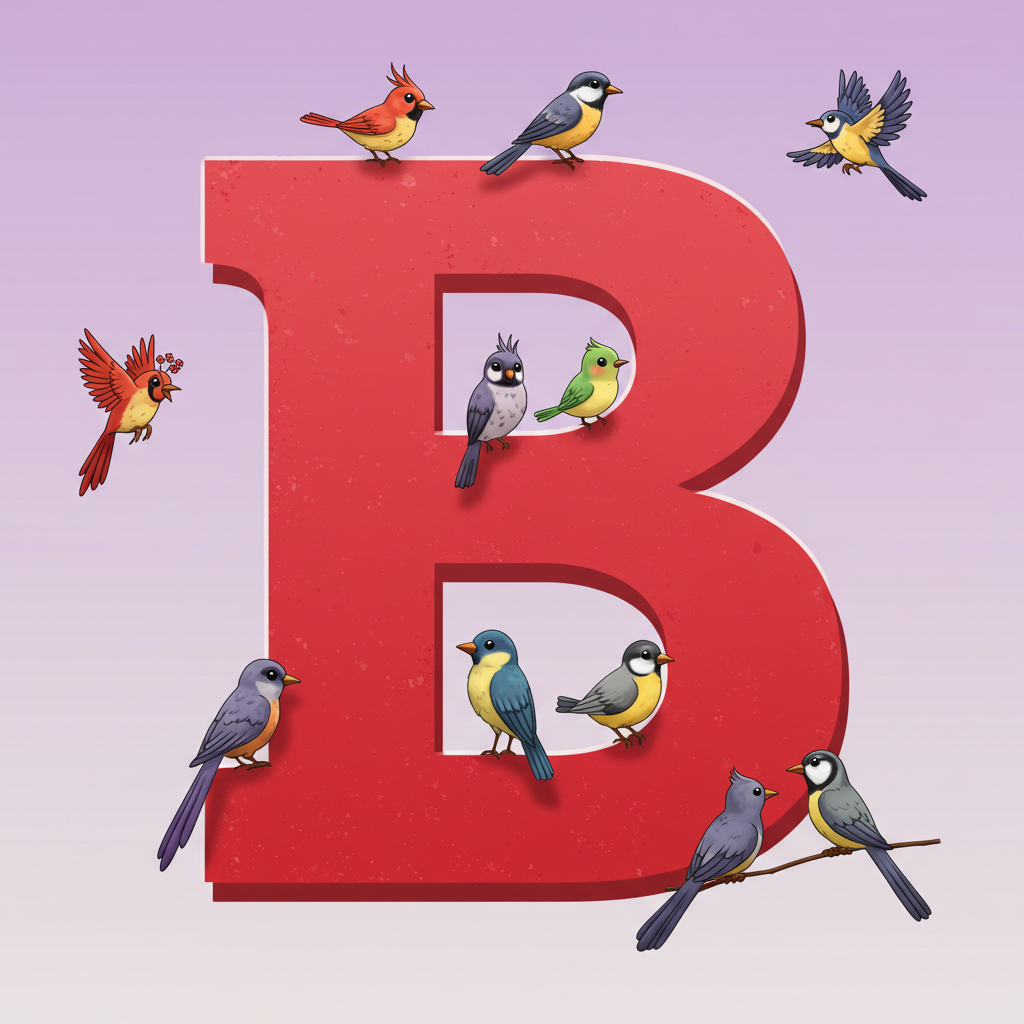 Birds — litera B (wariant 2)
