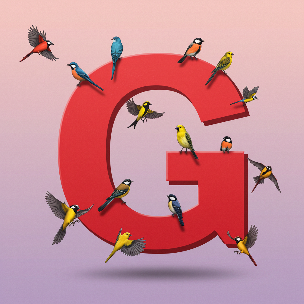 Birds — litera G (wariant 2)