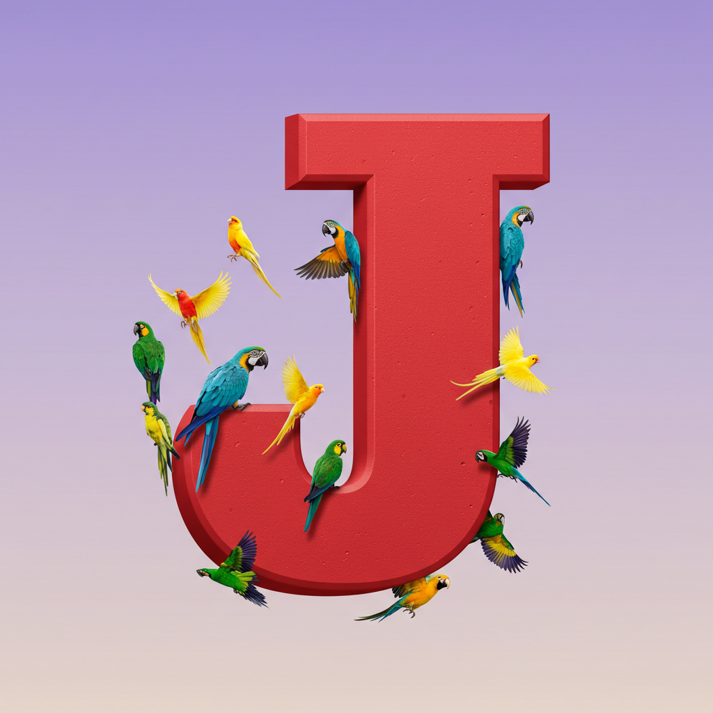 Birds — litera J (wariant 2)