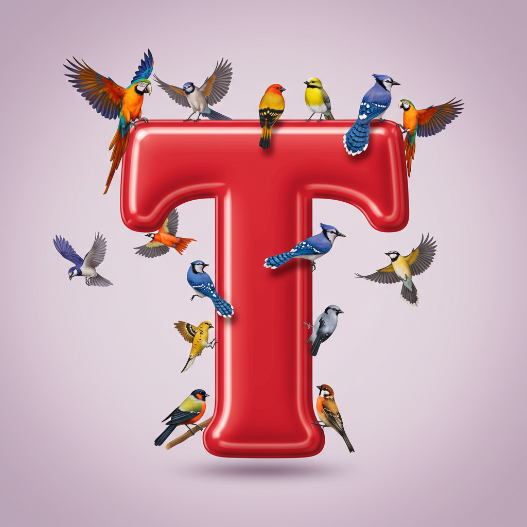 Birds — litera T (wariant 2)