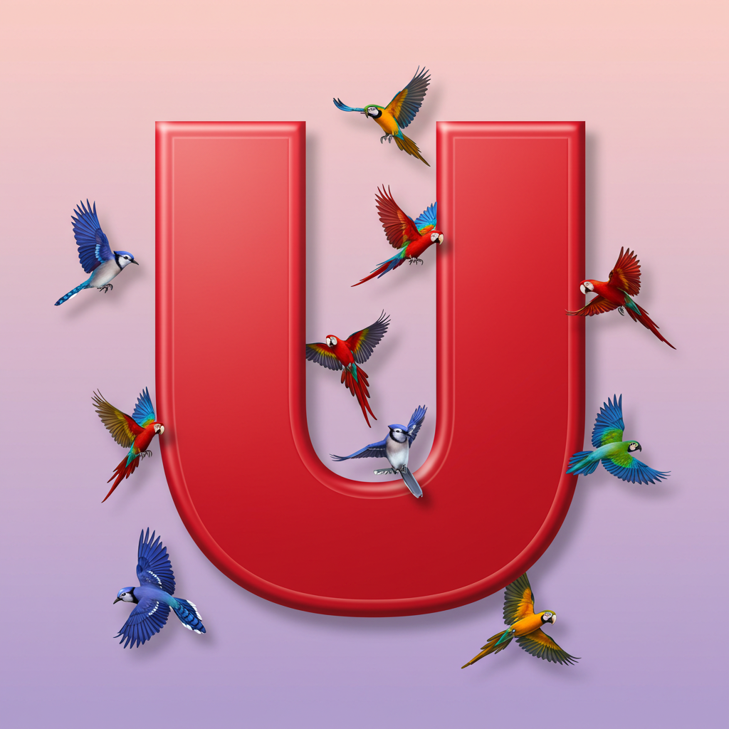 Birds — litera U (wariant 2)
