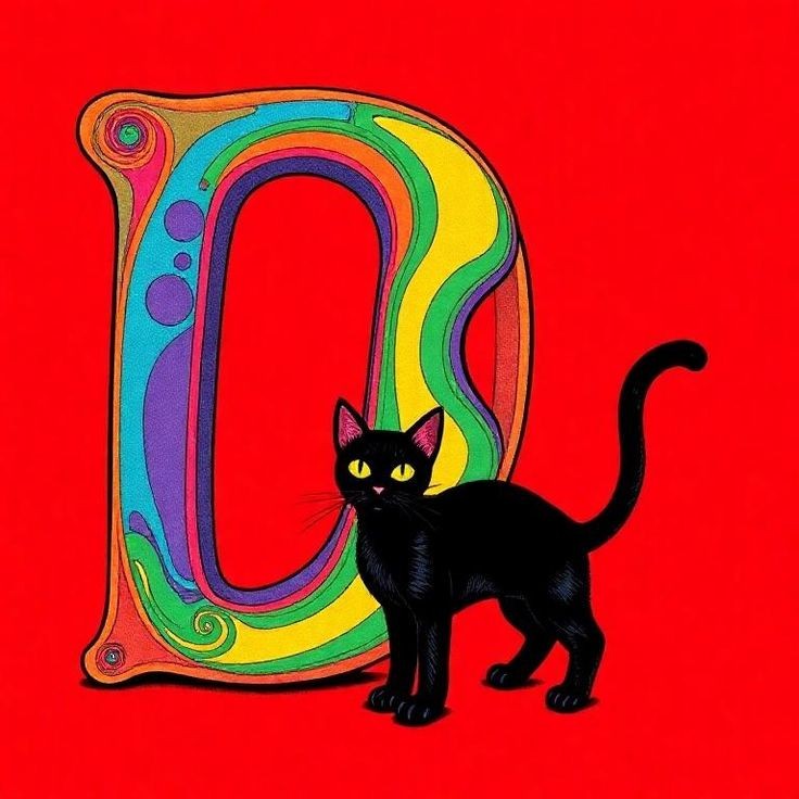Black cat — litera D