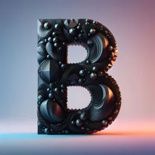 Black crystal — litera B