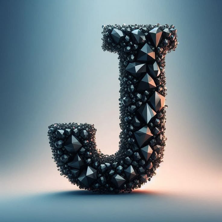 Black crystal — litera J
